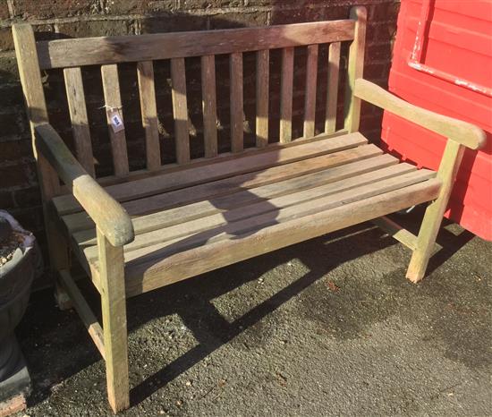 Old hardwood garden bench, 4